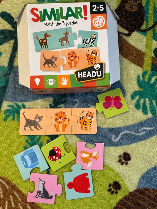 Jocuri copii 2-5 ani puzzle Headu “Similar!” de asociere