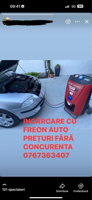 Incarcare cu freon auto toate tipurile - R134A si 1234YF