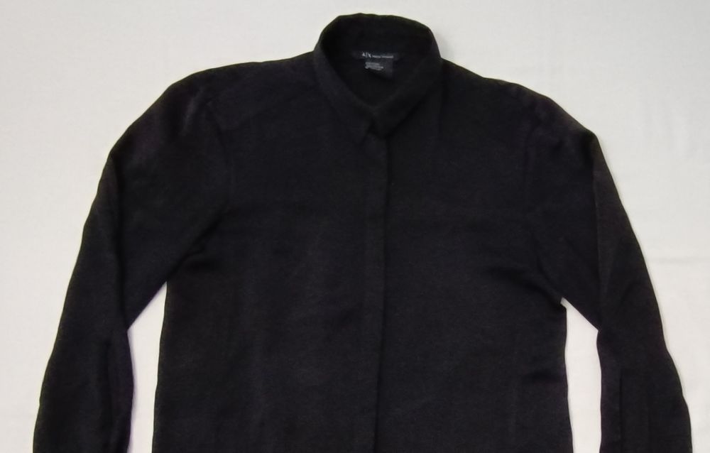 Armani Exchange Long Shirt оригинална дълга риза S черна дълъг ръкав