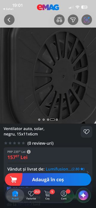 Ventilator solar auto