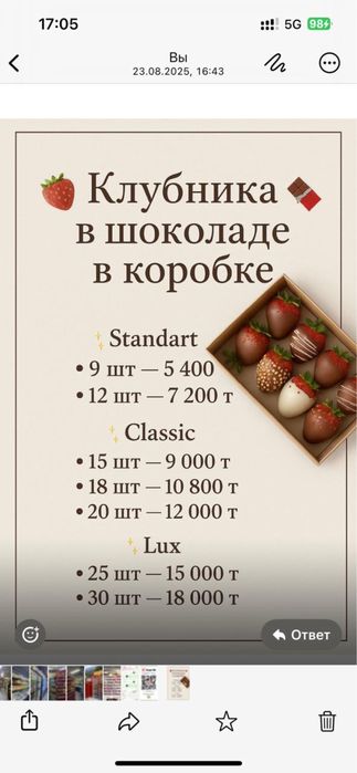 АСТАНА….Продам клубнику в шоколаде