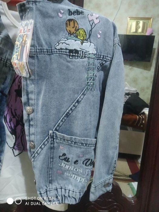 Жинсовый костюм с кофточкой турецкая