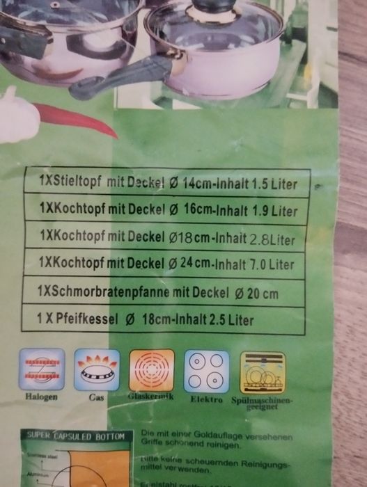 Набор кастрюль новые