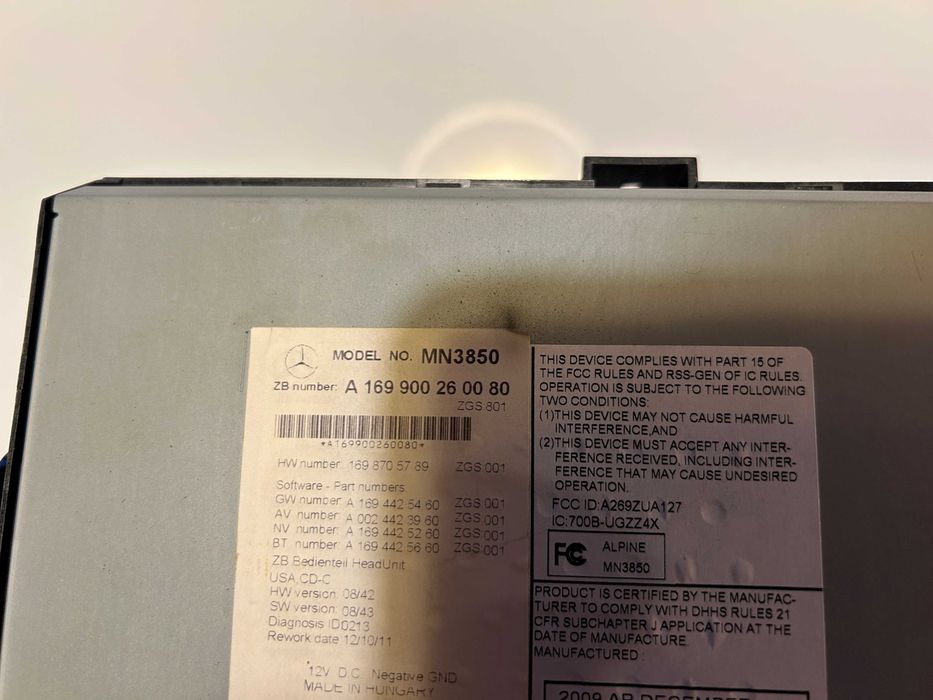 Оригинална мултимедия за Mercedes B Class – 6CD*Radio*B/T*USB