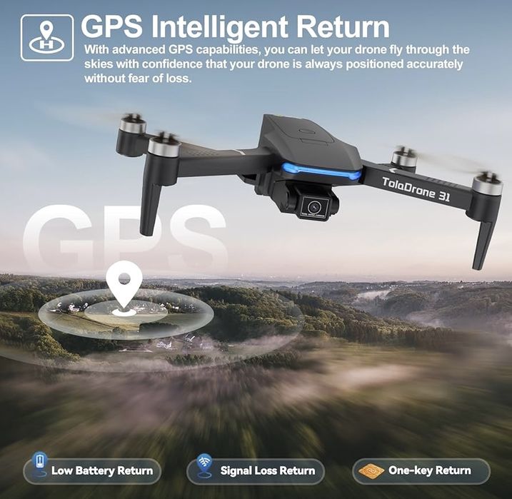 НОВО!!! Професионален дрон TolaDrone 31 с автоматично връщане, 4K, GPS