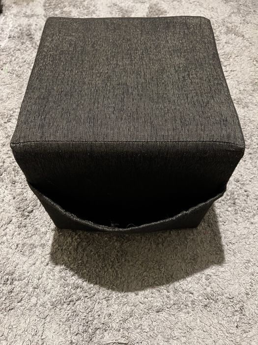 Taburet stofa neagra 50 x 50 x 50 cm - doua bucati