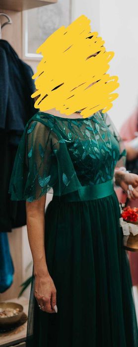 Зелена официална рокля