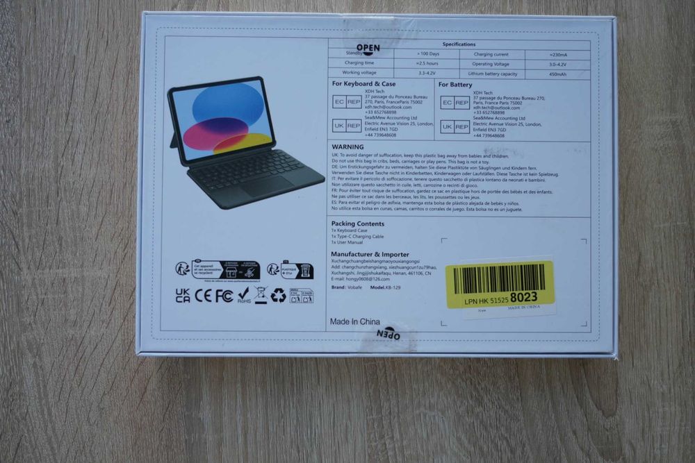 Husă cu tastatură și touchpad pentru iPad Gen 10 / A16 Gen 11 – Vobafe