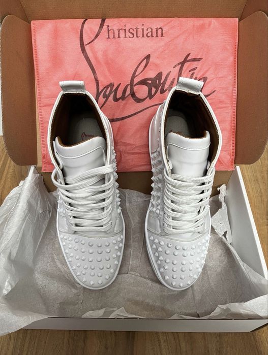 Adidasi Christian Louboutin High White calitate Premiulm
