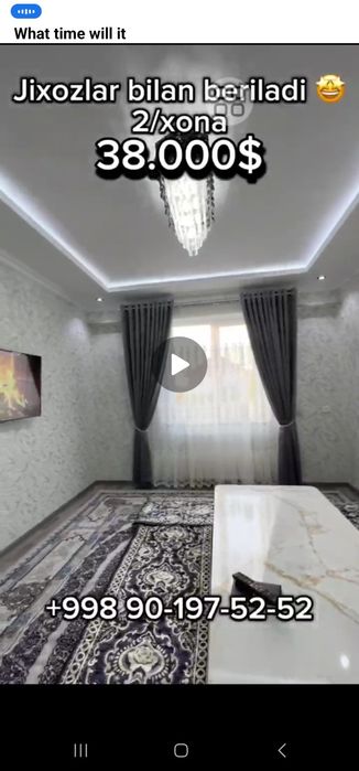 Kvartira 2 xonali Superda 52 kv