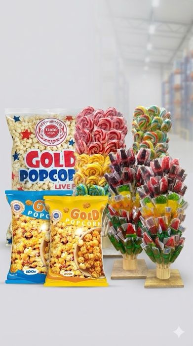 попкорн крекер леденцы