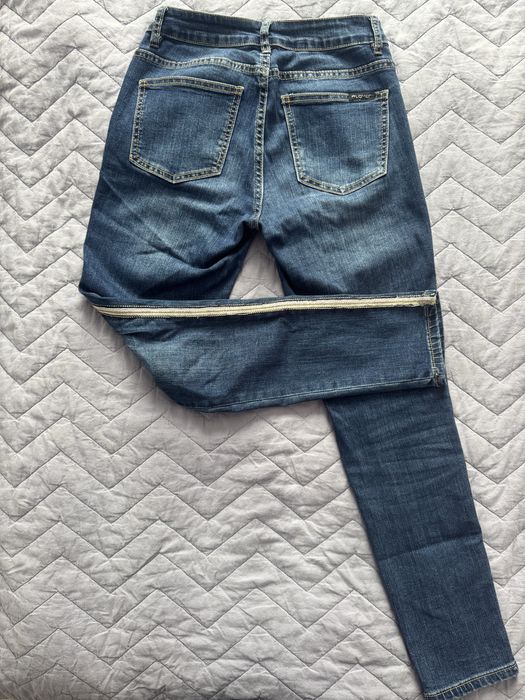 Модерни дамски дънки с накъсани елементи S, Slim fit