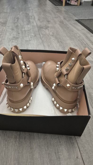 Musette Ghete dama, ELISE 266, Piele naturala, Maro cenusiu, 35 EU
