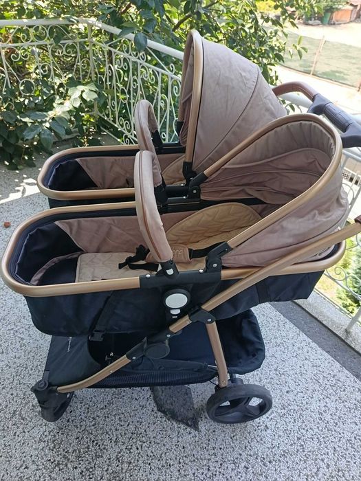 Количка Chipolino Duo Smart 3в1, Столчета за кола, Столчета за хранене Milk Shake, Обиколници Cotton Hug, Нагревател Chicco! !
