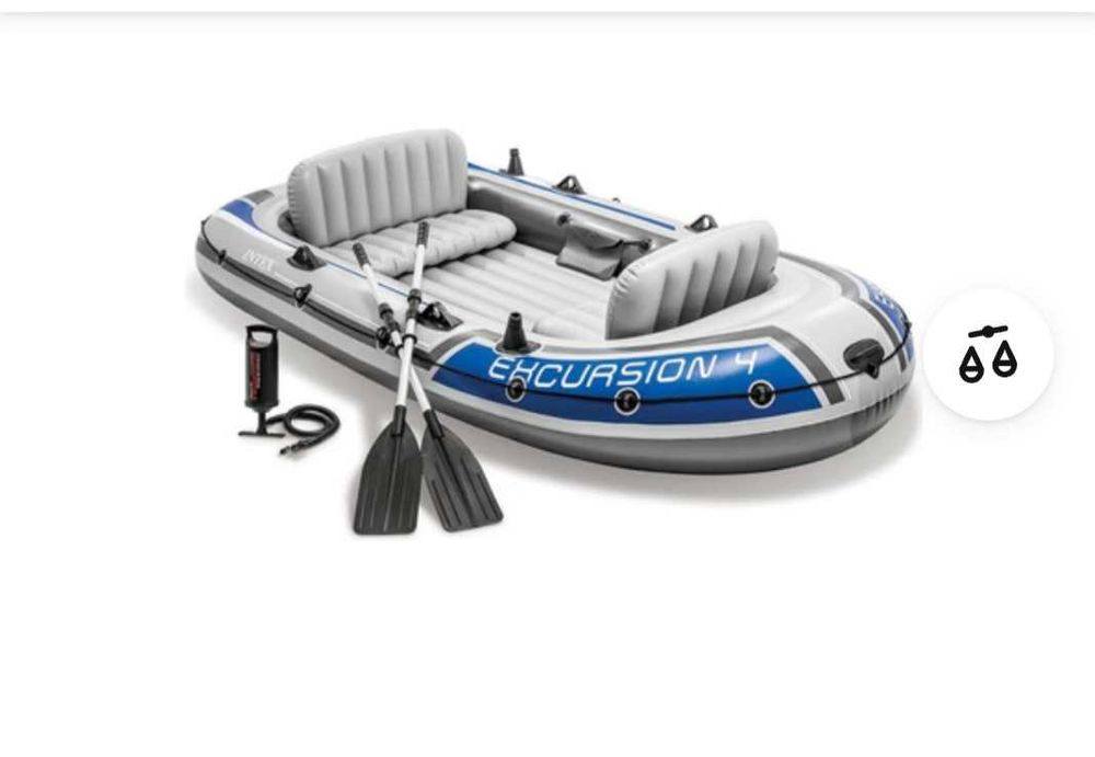 Надуваема 4 местна лодка INTEX