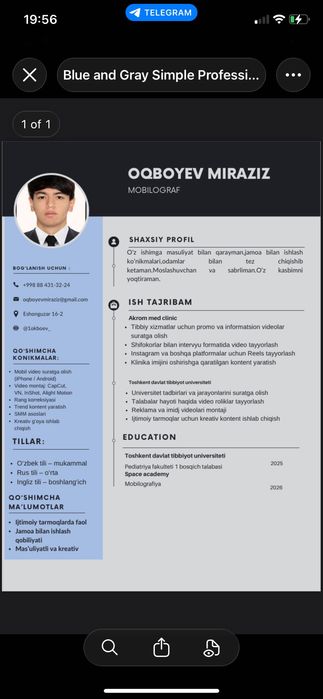 SMM va Mobilografiya xizmati