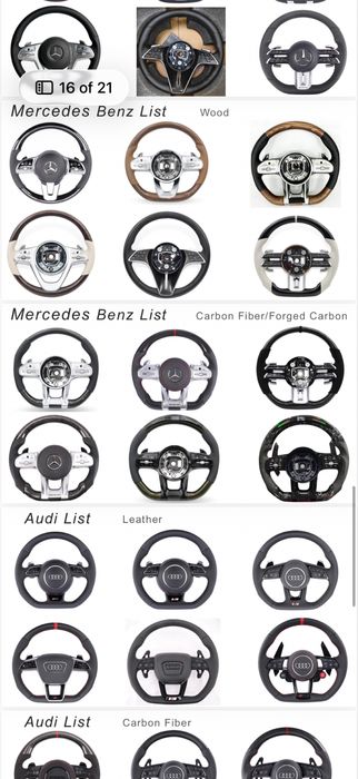 Волани за BMW Steering Wheel BMW Carbon Alcantara Rev Display AMG Mercedes Audi Rs M competiton
