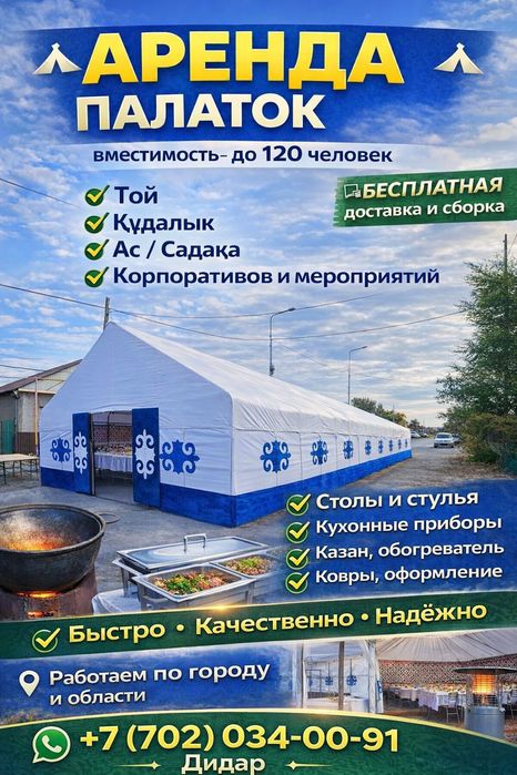 Аренда палатки посуточно