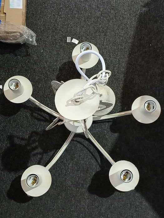 Candelabru VITALUCE VE3807-0/5, 5 becuri, alb cu auriu