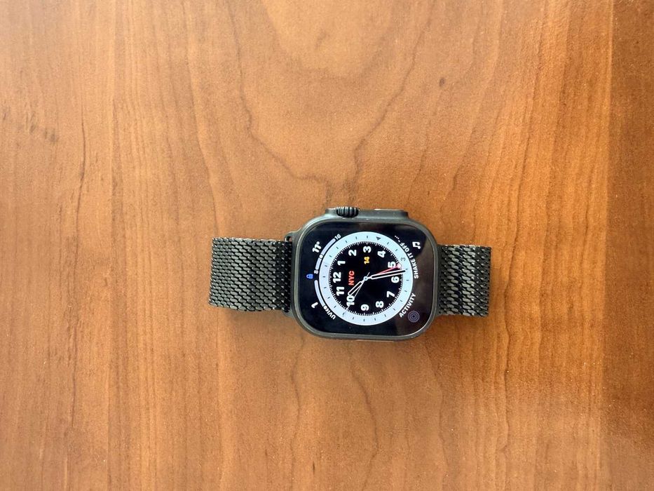 Curea Apple Watch Ultra Titanium Milanese Loop Black 49mm L Originala