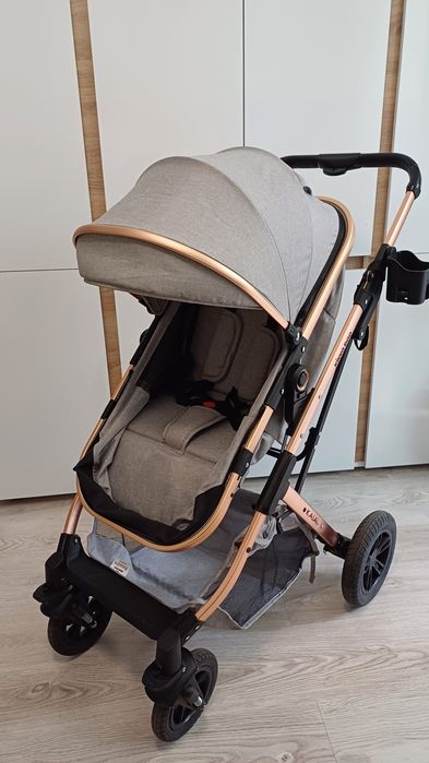 Детска количка Kika Boo - Kaia, 3 в 1, Light Grey