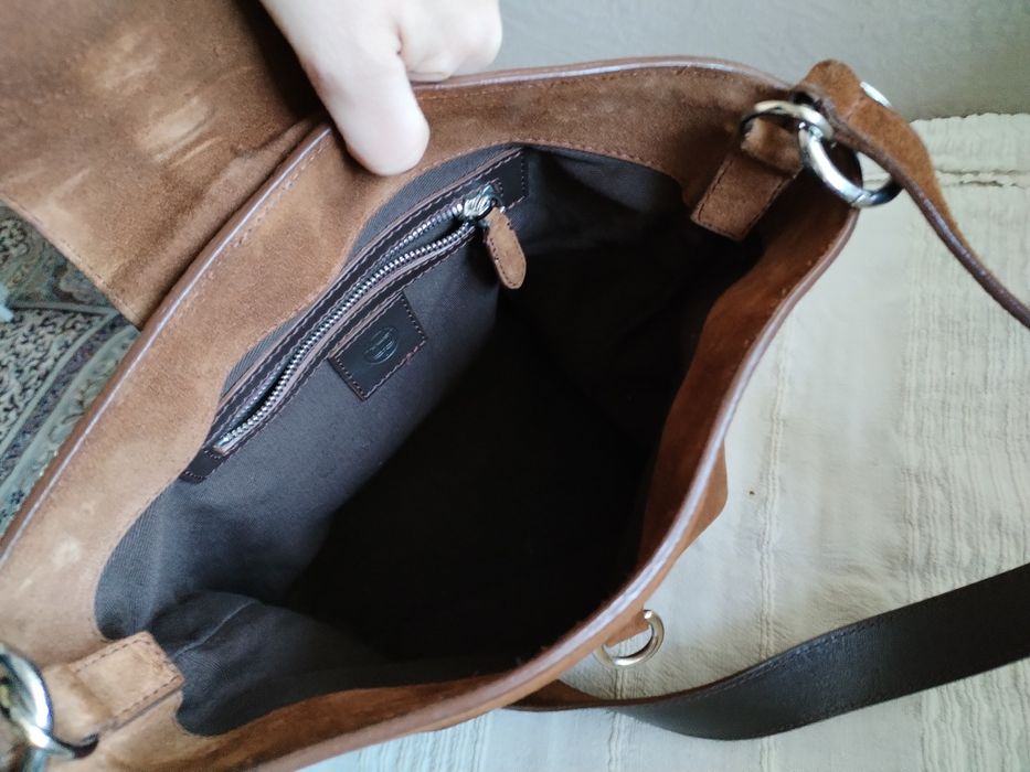 Замшевая сумка настоящая