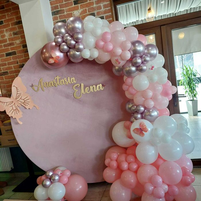 Decor baloane botez/nunta