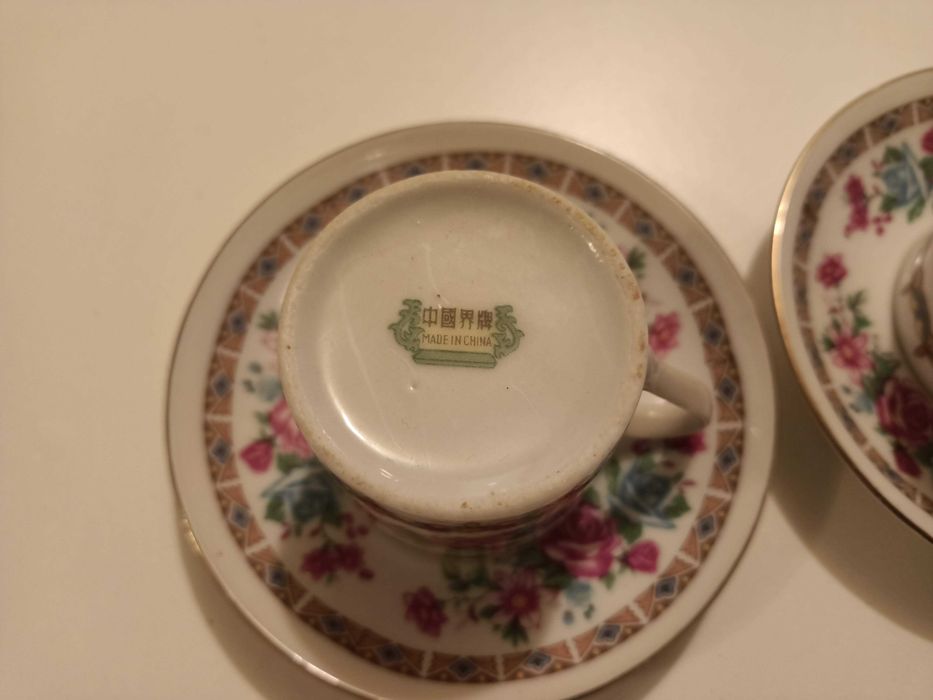 Set 24 piese portelan chinezesc anii 80, farfurii si cesti