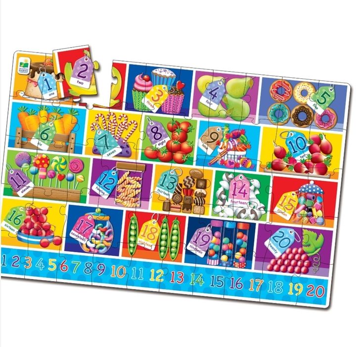 Puzzle Numbers de la The Learning Journey cartoane forma mare