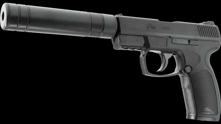 Set complet Pistol Airsoft Puternic cu amortizor capsule bile si cutie