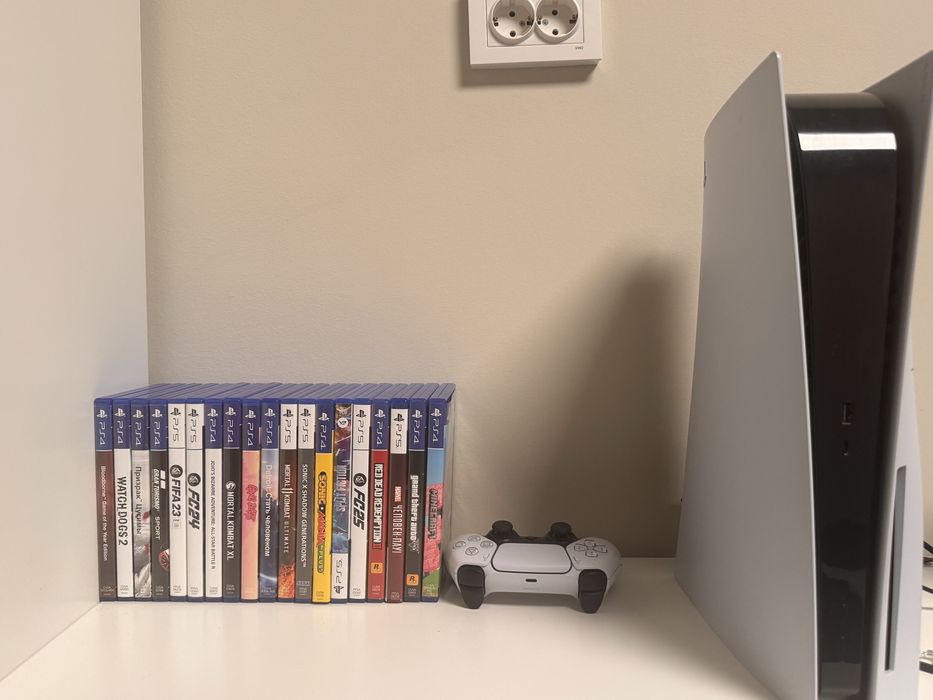 Продам ps5+19 дисков