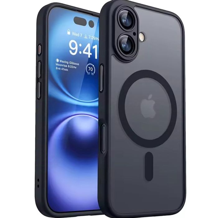 iPhone 16,17 всички модели MagSafe case с протектор за камерите 5цв