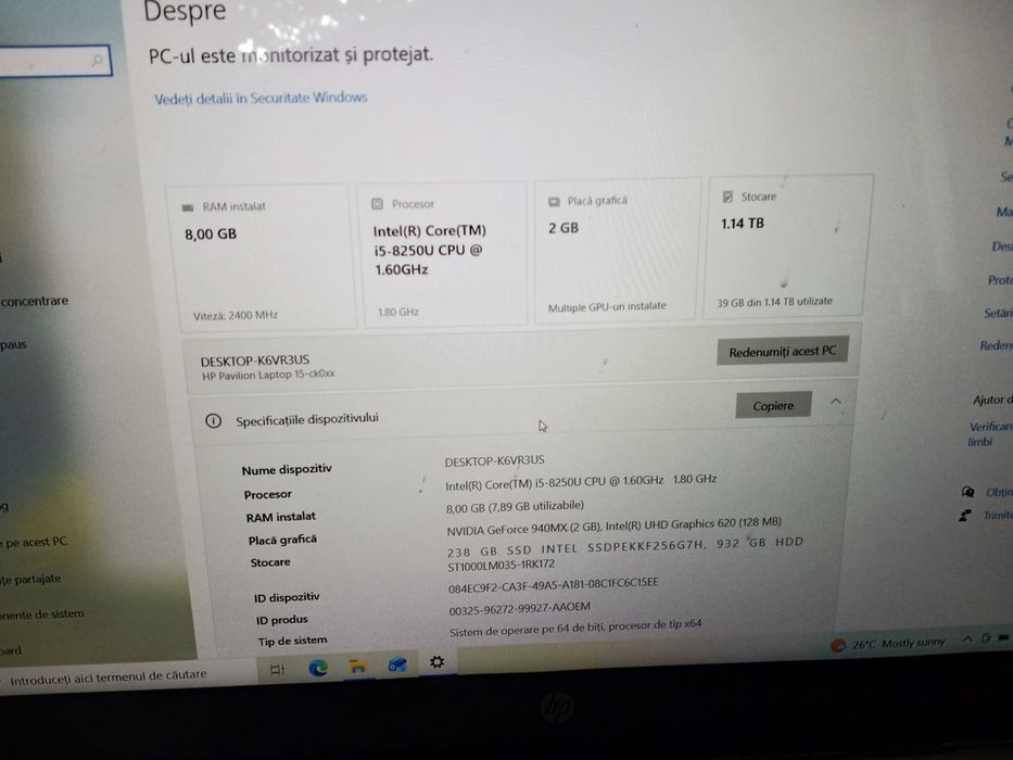 HP pavilion i5 gen 8