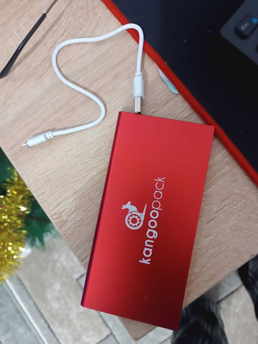 baterie externa, slim, carcasa aluminiu, 2 porturi 8000