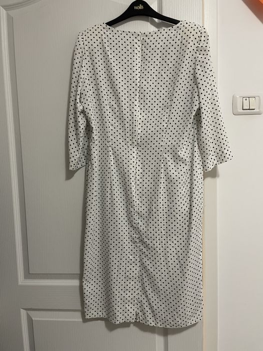 Rochie alba cu buline