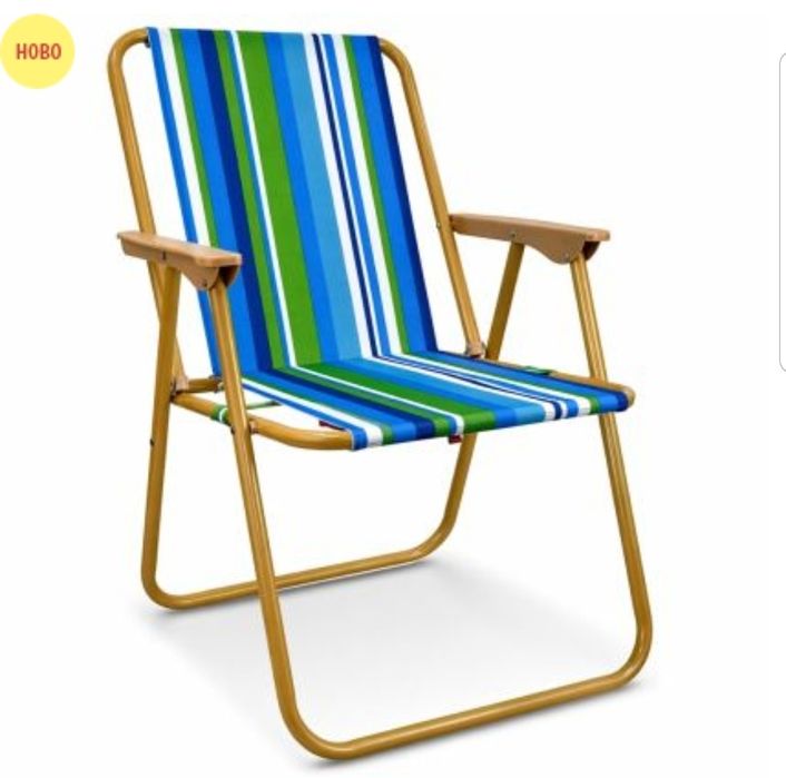 Сгъваем стол, Изработен от стомана и плат Oxford, За къмпинг море градина