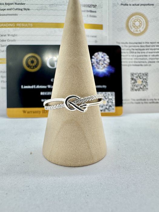 Сребърен пръстен с мойсанит (Диамант) 0.5 карата