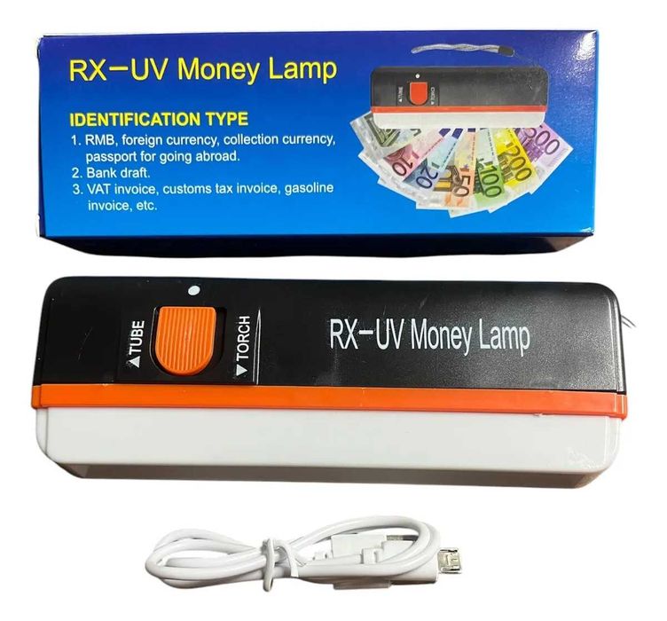 UV Детектор за фалшиви Банкноти с Фенерче RX-UV, детектор за евро пари