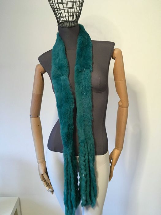 Нестандартен шал с косъм заек