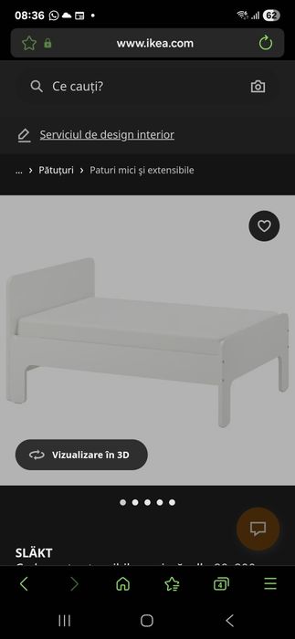 SLÄKT Ikea pat extensibil
Cadru pat extensibil
