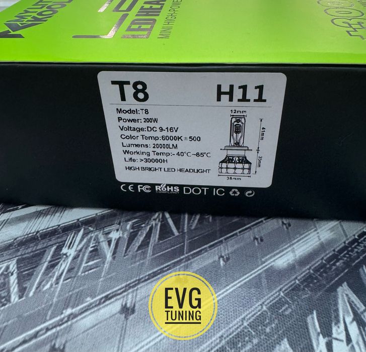 Becuri LED H11 200W 20000LM 6000K CANBUS