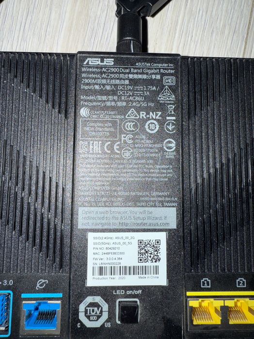 Router controller Asus RT-AC86U + 3 x Lyra AC2200 - WIFI mesh , IPSec VPN