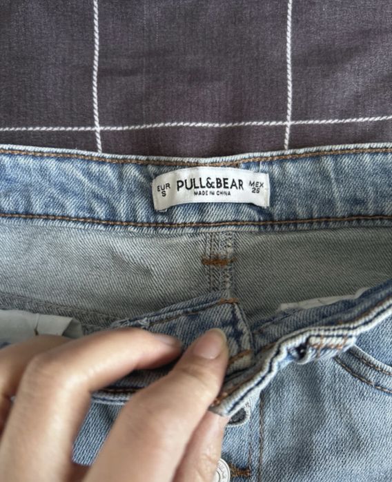 Pull&Bear fusta scurta denim marime S