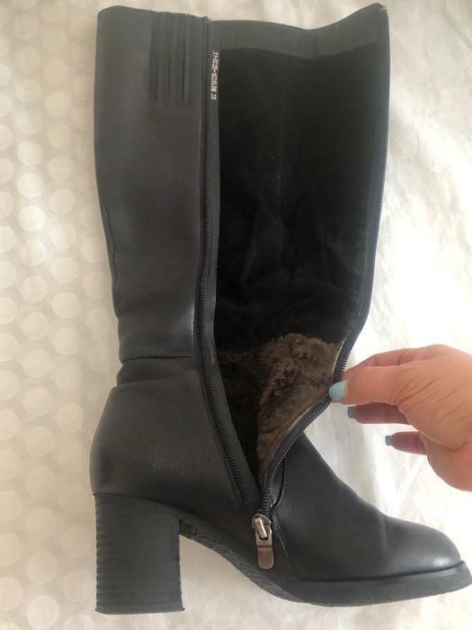 Зима темно-синие  сапоги оазмер 36