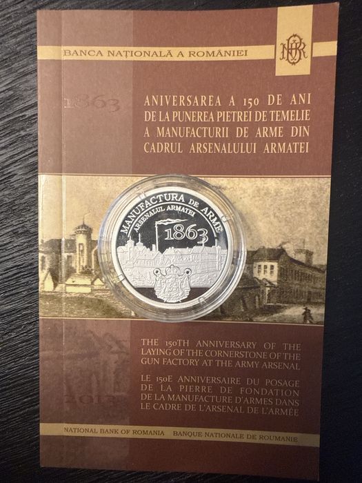Moneda BNR Manufactura de Arme argint 2013