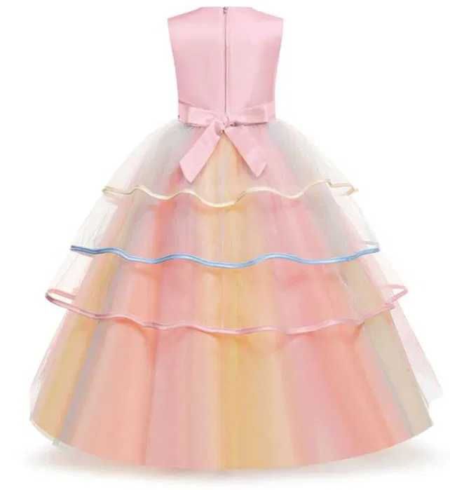 Rochie rochita Unicorn NOUA curcubeu 5,6,7,8,9,10 ani