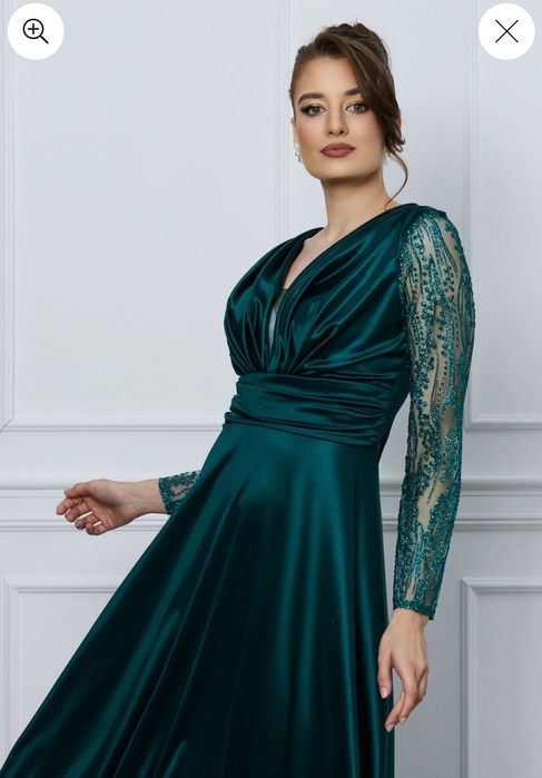Rochie de seara verde smarald