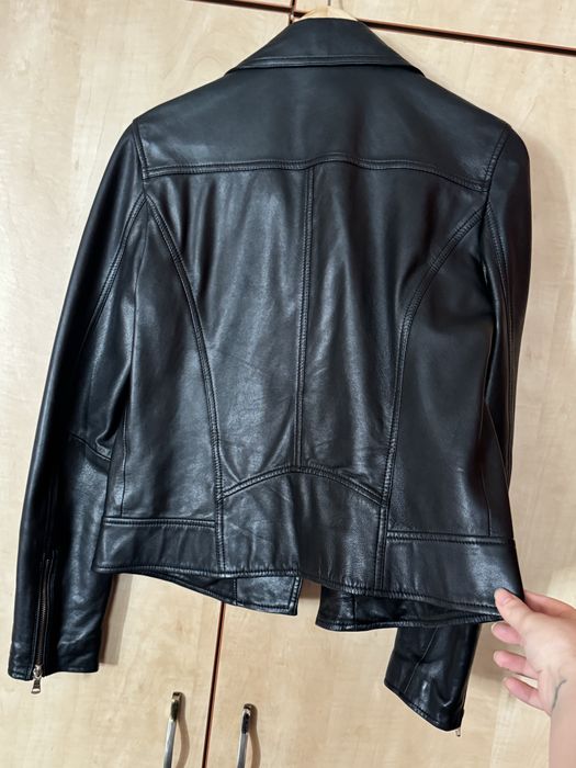 Geacă biker Massimo Dutti din piele naturală