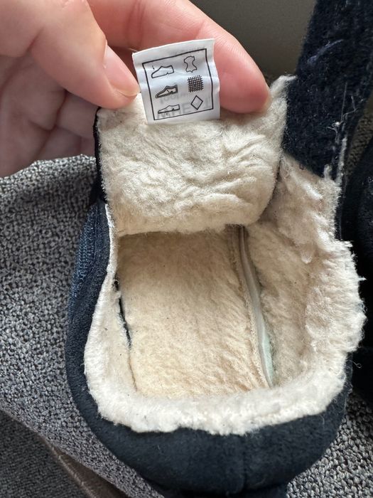 Пантофи / топлинки за бебе вълна  Wheat taj wool размер 21