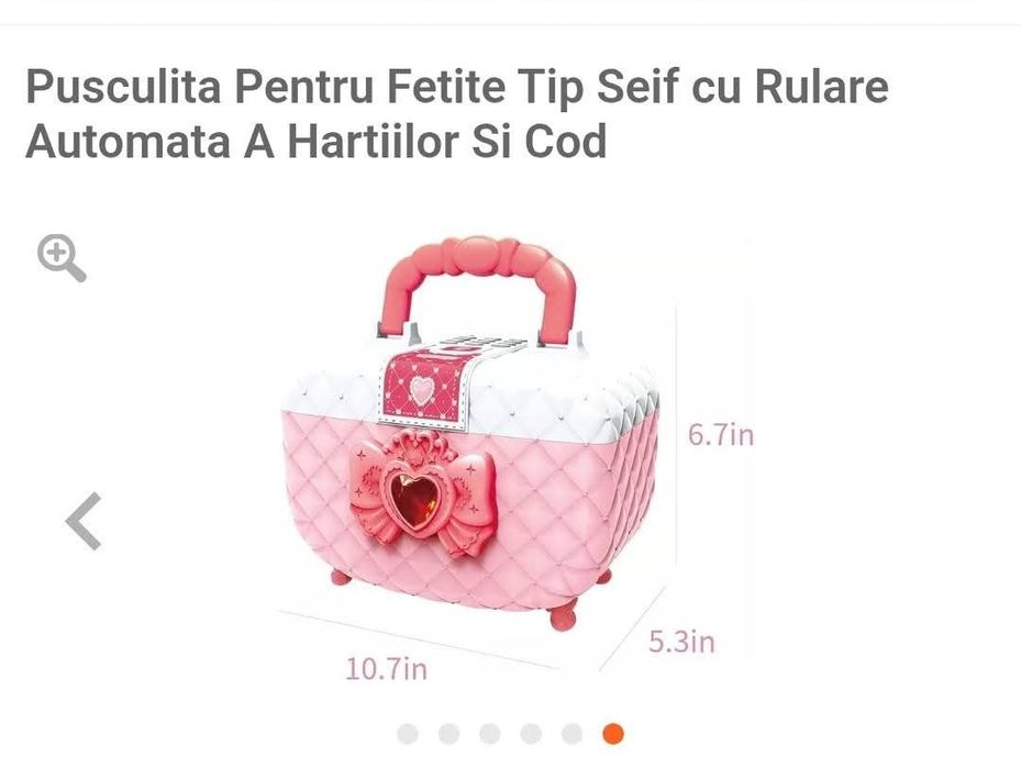 Pusculita copii cu seif si cod de acces